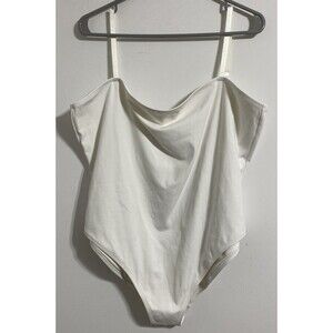 SKIMS Swim Womens 4X 4XL White One Piece Swimsuit Bathing Suit Sculpting NEW